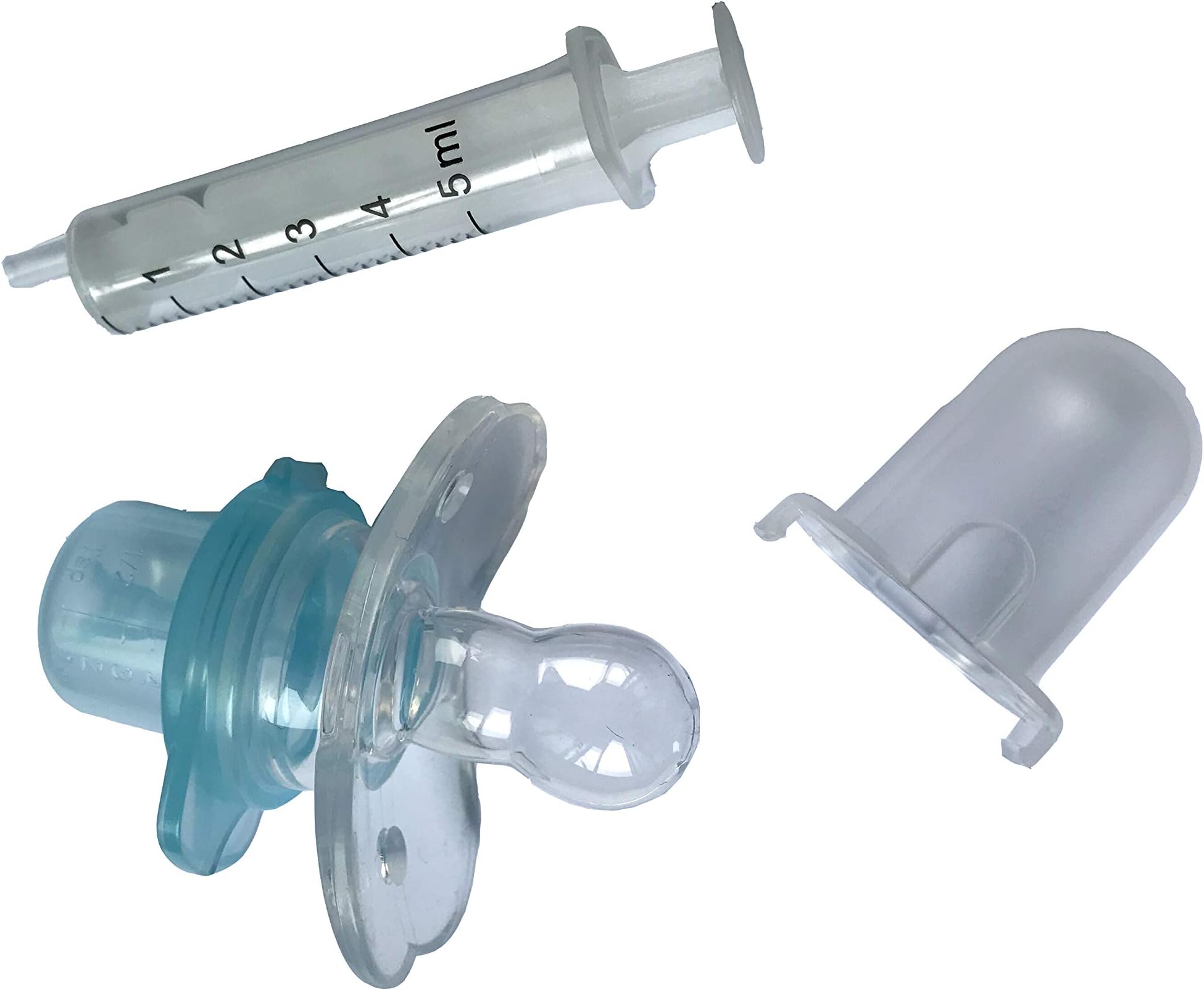 Baby Pacifier Medicine Dispenser Kit - Mearsuring Syringe and Measuring Cup + Pacifier Liquid Medicine Dispenser