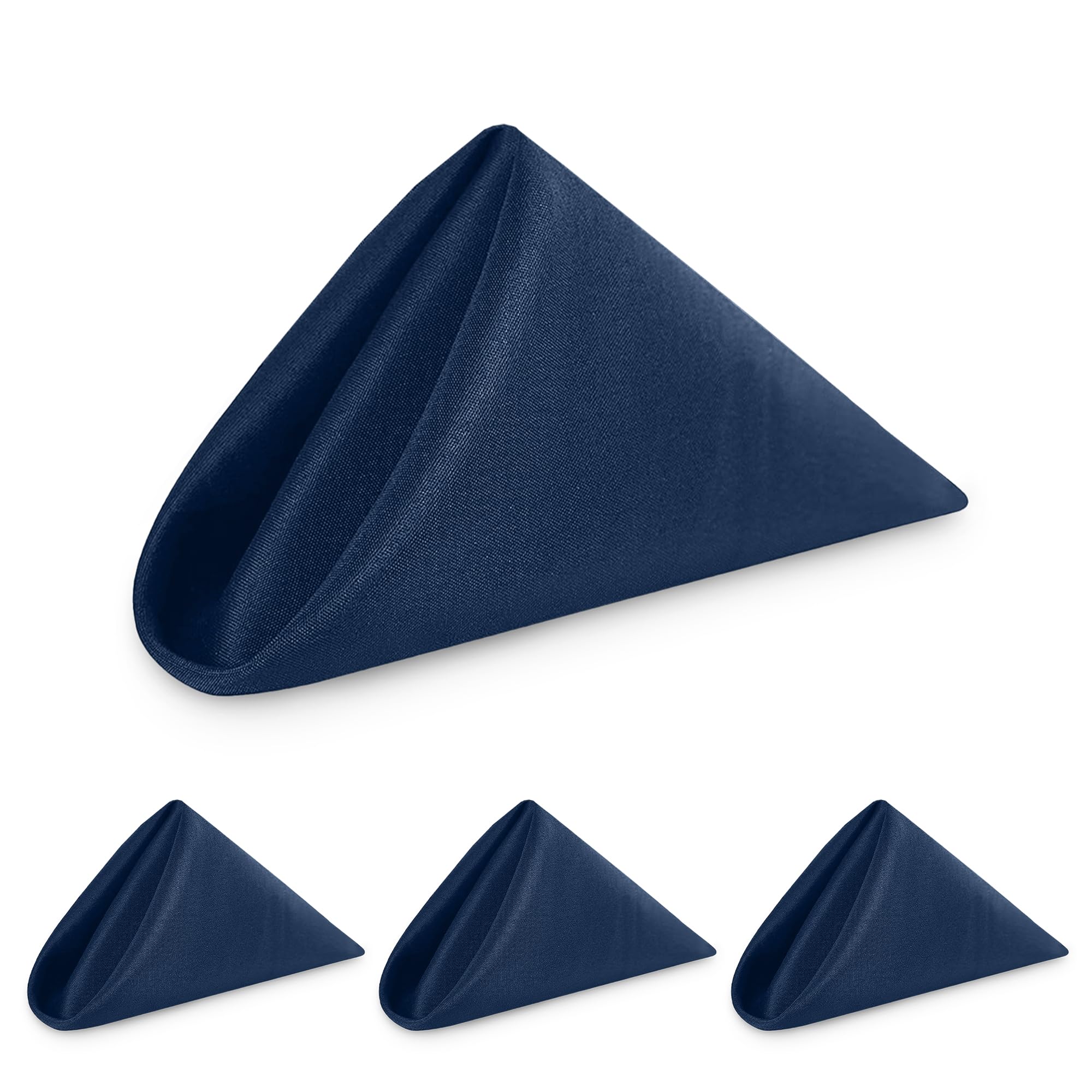 WedDecor 20 x 20 Inch 100% Polyester Cloth Napkins Navy, 6pcs โ image 1