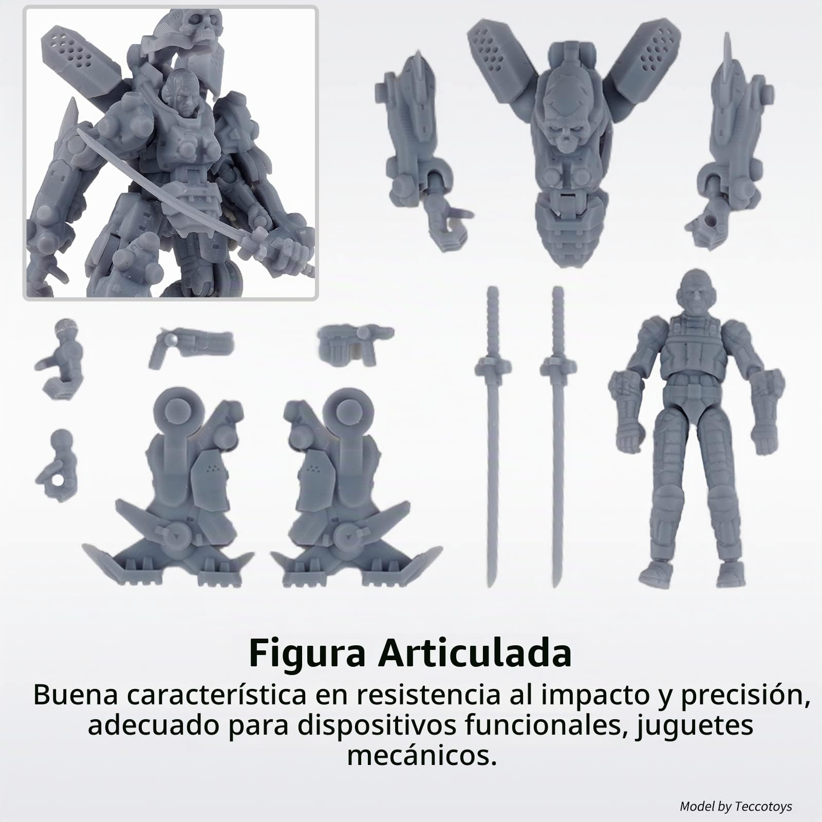 Conjure Rígida Resina Gris Atómico 1 kg para Impresora 3D | Técnica Resina con Geringer Contracción, Hohe Präzision, 405 nm, Gris Atómico, 1000 g