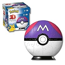 Ravensburger – Puzzle 3d Poké Balls Masterball Viola | Puzzle 3d Bambini A Partire Dagli 6 Anni | Modellismo Da Costruire Bambini Di 54 Pezzi | Regalo Bambino 6 Anni E Più