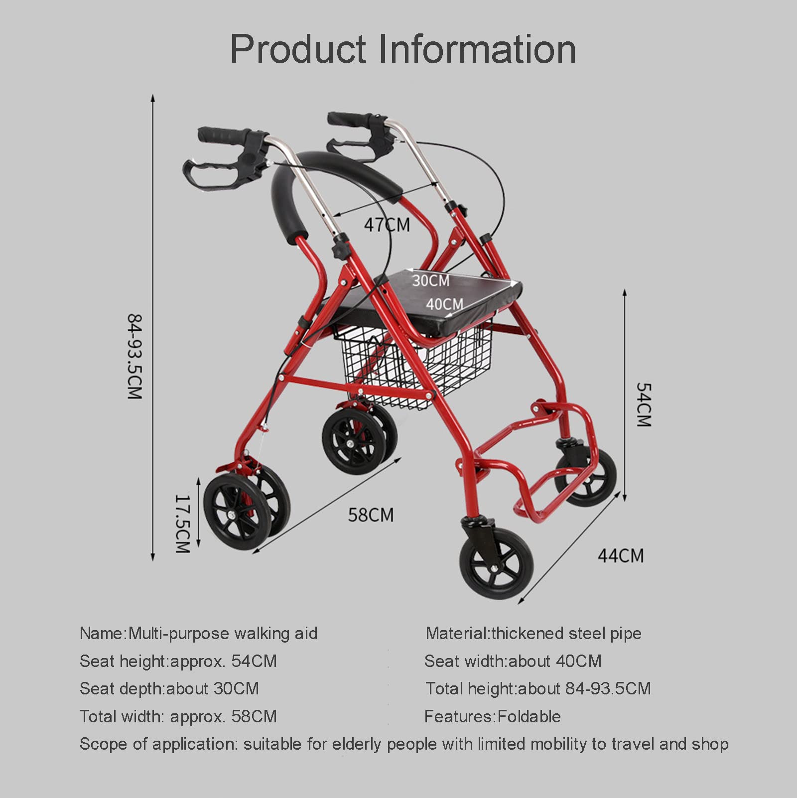 Rollator Verticale Leggero Per Disabili - Foto 7