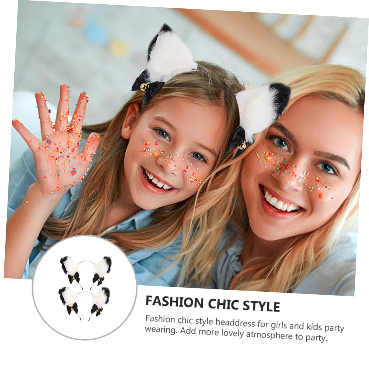 GALPADA 6pièces Bandeau Oreilles De Chat Furry Pour Cosplay Accessoire De Fête Halloween Et Événements Festifs