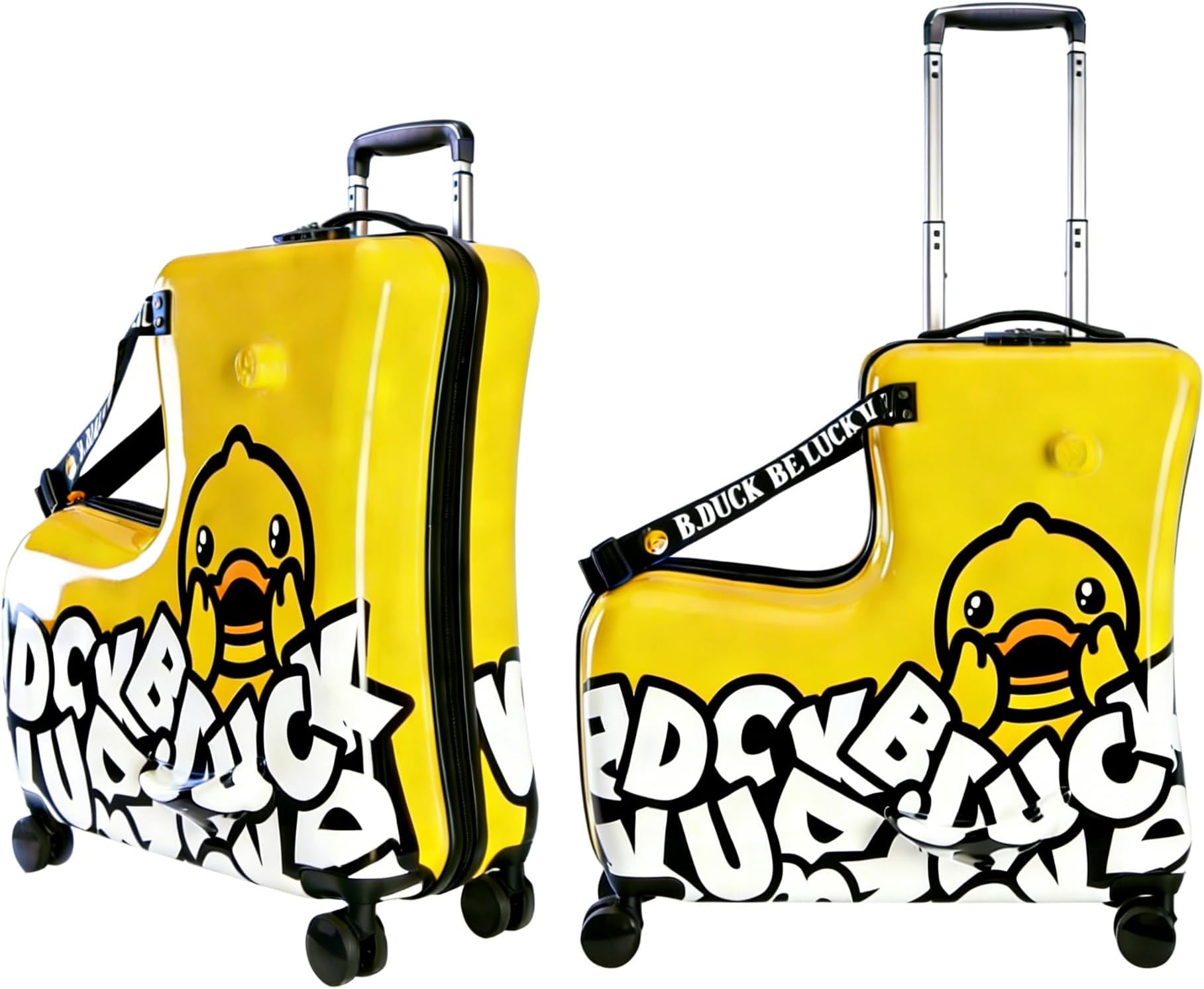 - AO WEI LA 20" Kids Ride-On Suitcase with Wheels - Cute Toddler Luggage, Safe for Little Ones, Ideal Birthday Gift for Boys & Girls