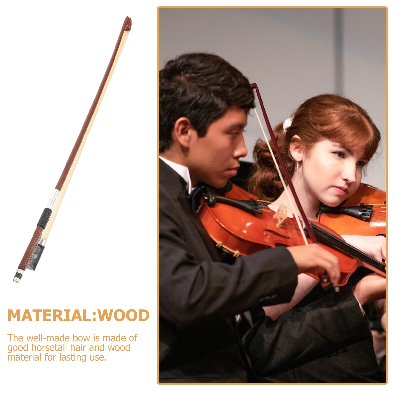 TOYANDONA Archet De Violon Archet De Guitare De Violon Professionnel En Bois De Remplacement De En Bois De De Bien Équilibré Pour La