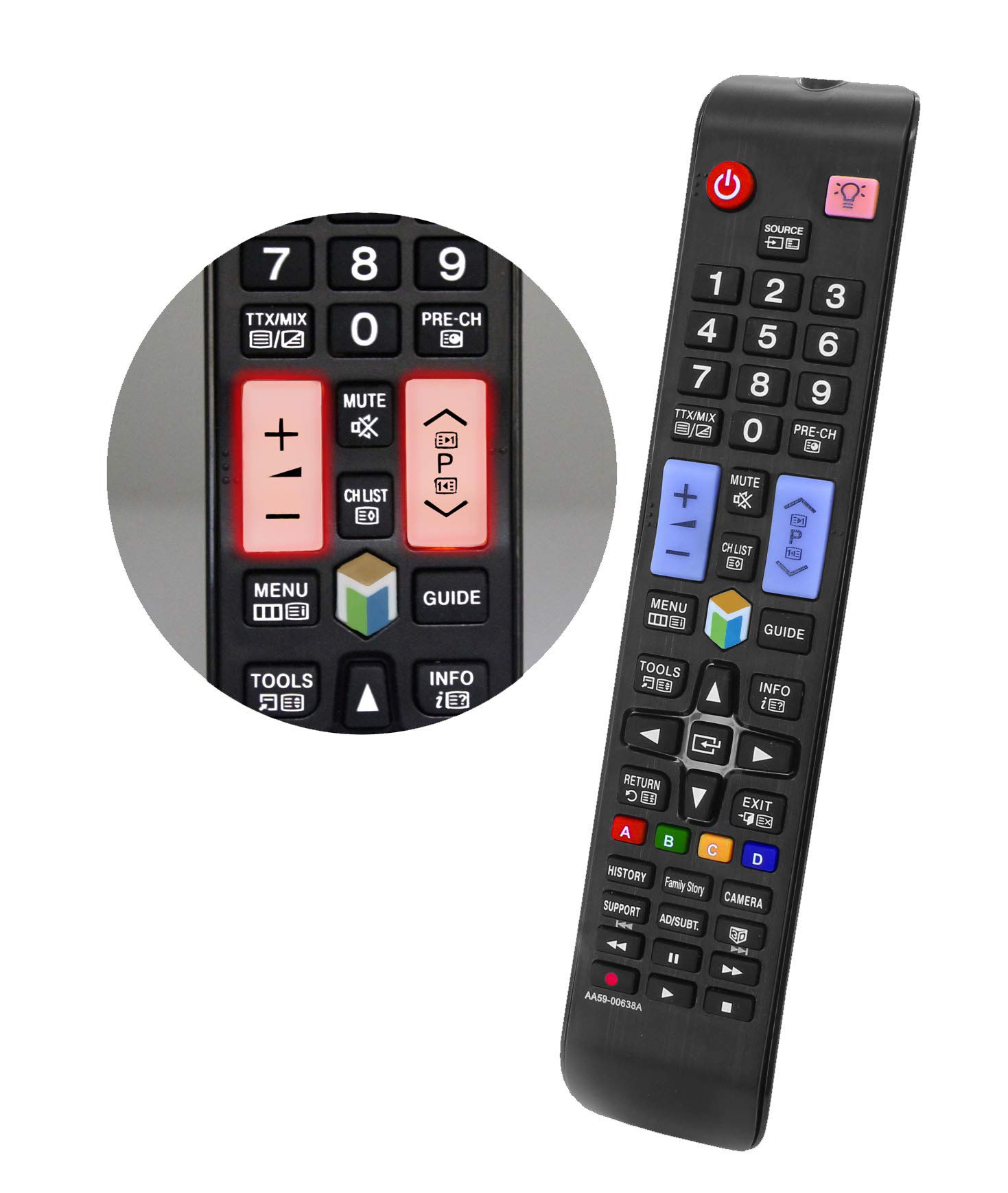 121AV - Universal Smart TV Remote Control Compatible With Samsung LCD LED 3D Curved Plasma Smart AA59-00638A AA59-00540A AA59-00639A AA59-00641A BN59-01178B BN59-01178D BN59-01178F BN59-01178Q