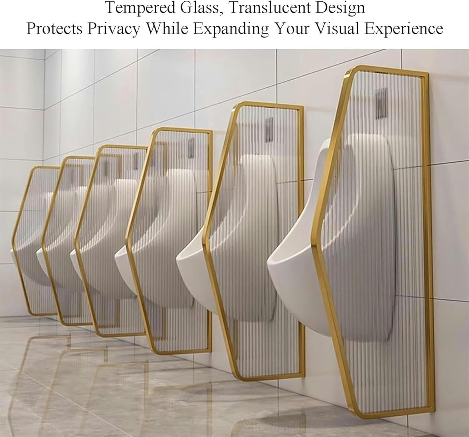 AMNOOL Toilet Partition, Wall Mounted Urinal Privacy Screen, Public Space Urinal Partition Toilet Protection Screen,Style-2-1PCS,Style-2