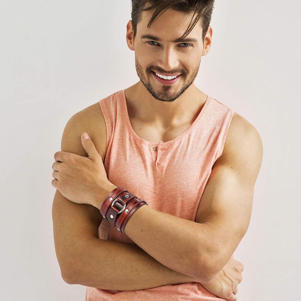 LED RECHWE レザーとのコンビバングル LED RECHWE レザーとのコンビバングル