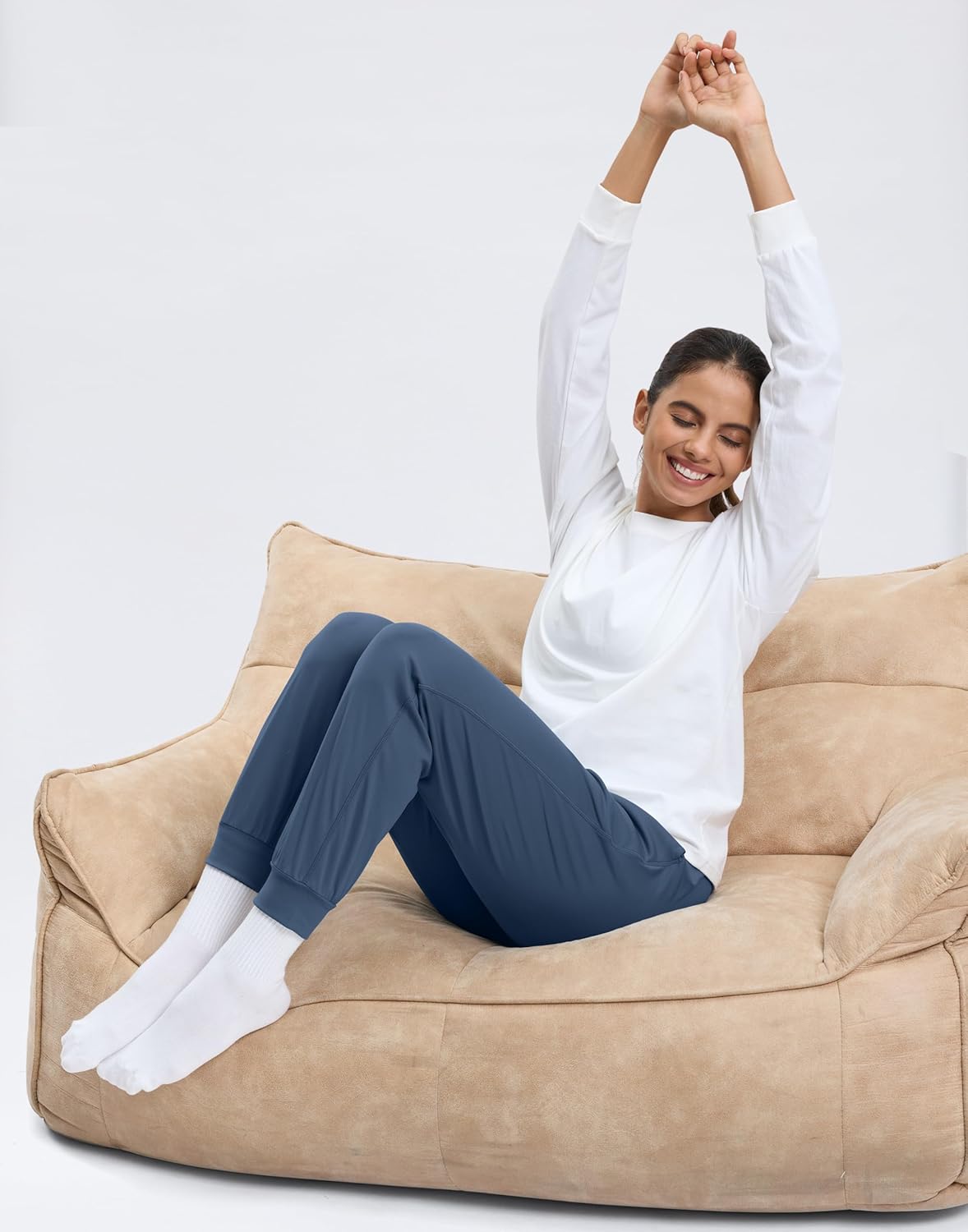 G Gradual Women's Joggers Zip Pockets Drawstring Gym Sweatpants High Waisted Tapered Pants for Workout, Travel, Lounge - Image 5