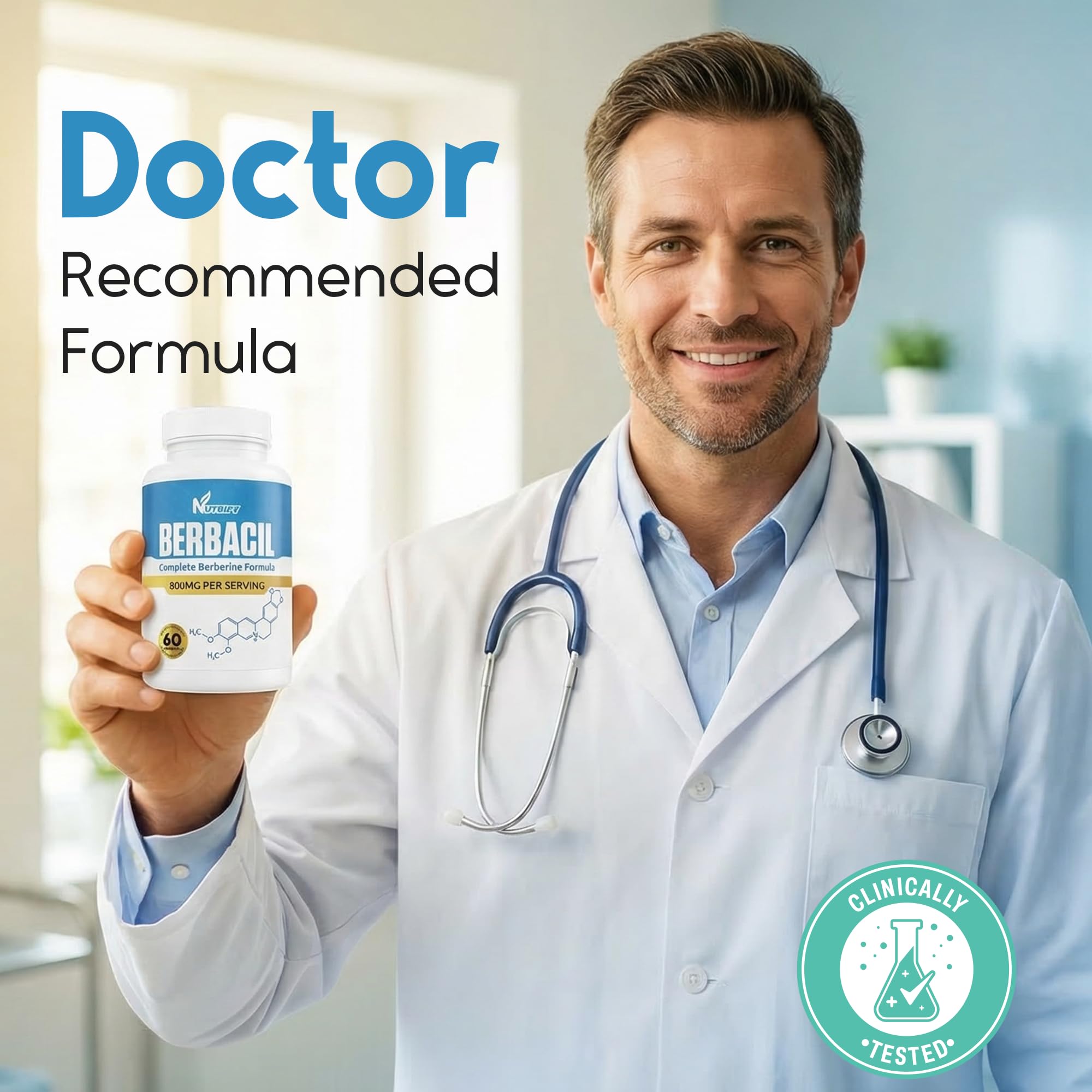 Berbacil Berberine Supplement with Complete Berberine Formula, 60 Gluten-Free Capsules for Men & Women 800mg — Amazon image 8