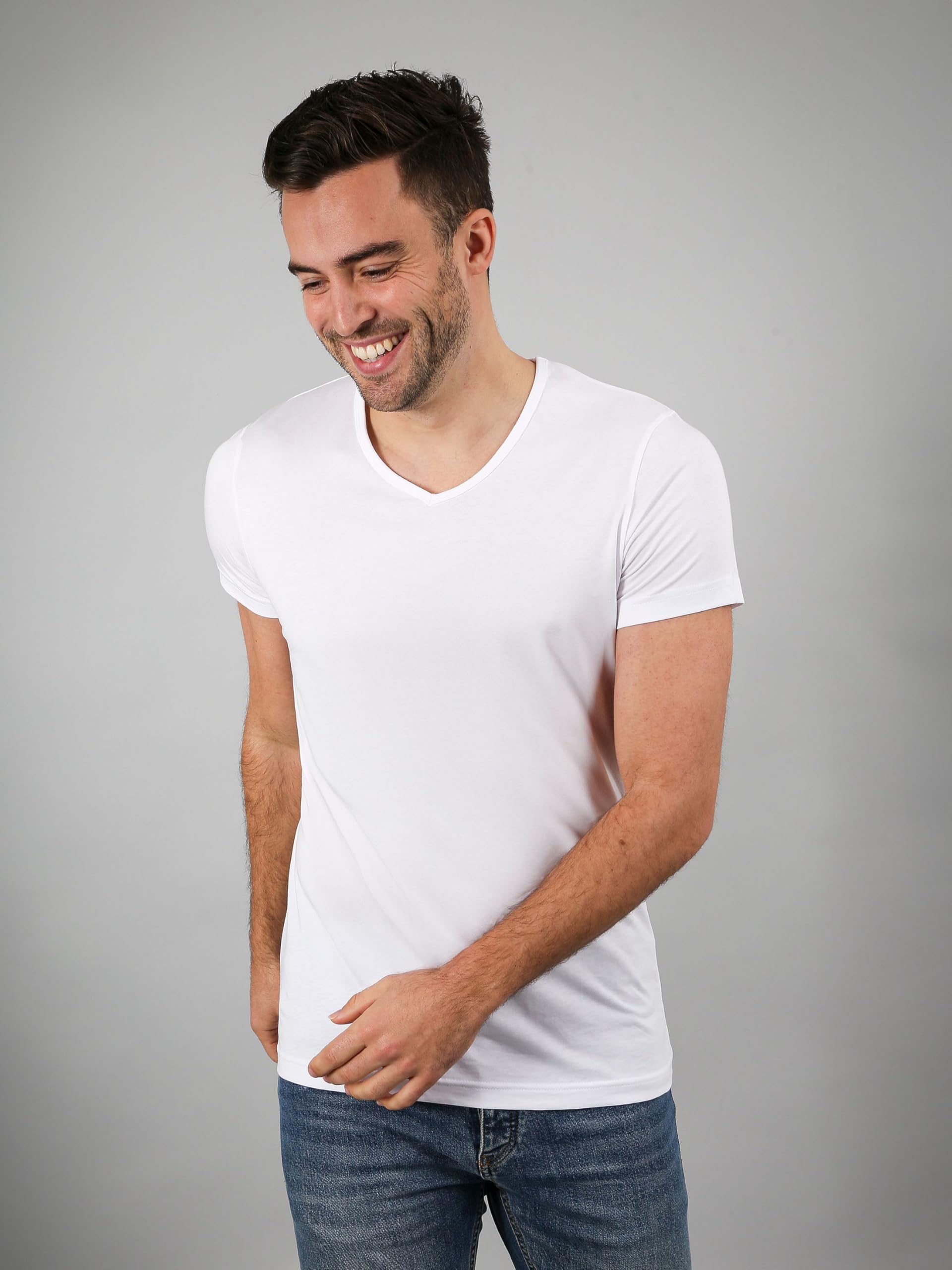 Suitable Vita T-Shirt Col en V Blanc 2-Pack - Hommes - Vêtements - Taille - 120-2 V White Vita