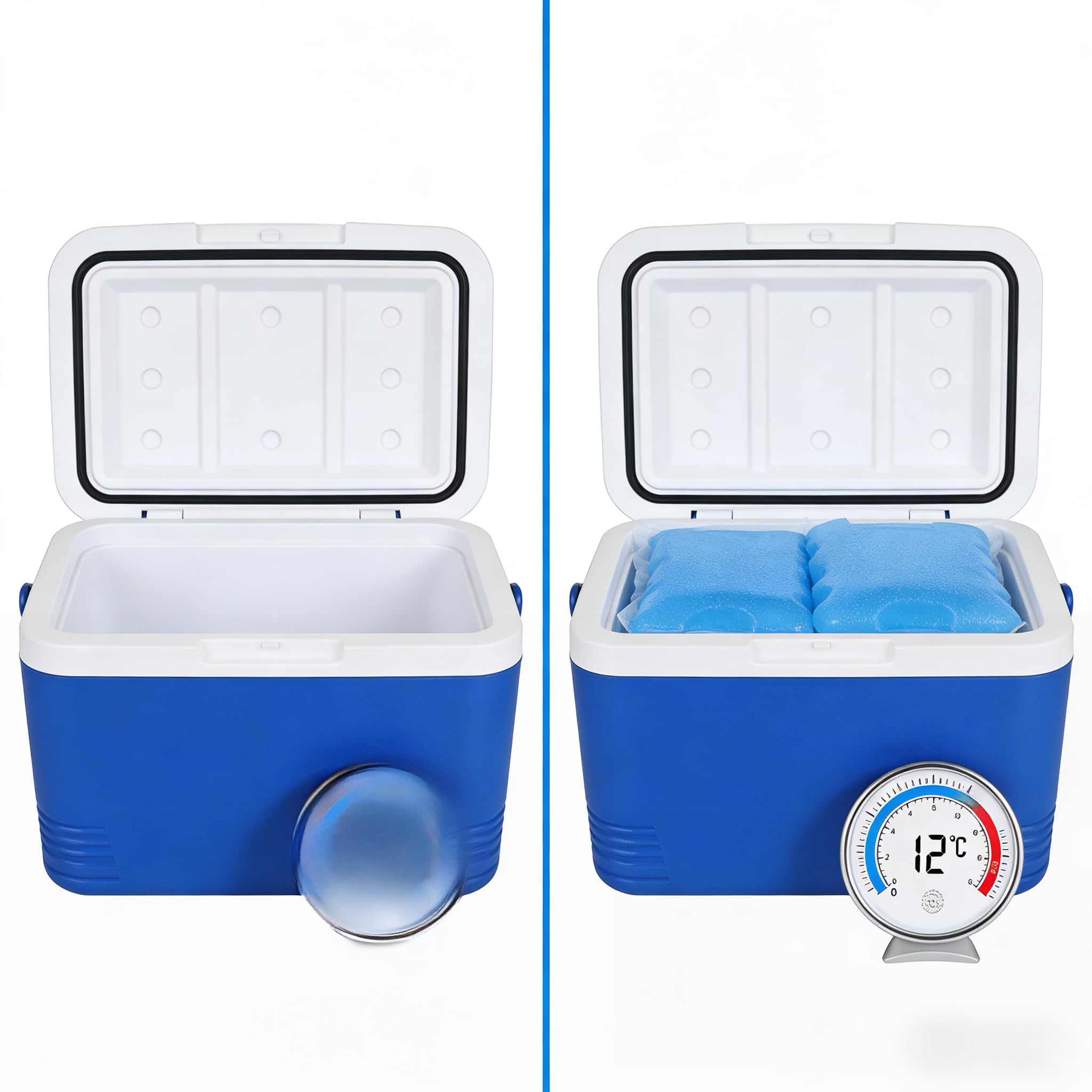 4 paquetes de hielo para enfriador, paquetes reutilizables para congeladores y loncheras, bolsa de hielo para lonchera, pesca, playa, equipo de campamento, 5.5 x 3.5 x 1 pulgadas