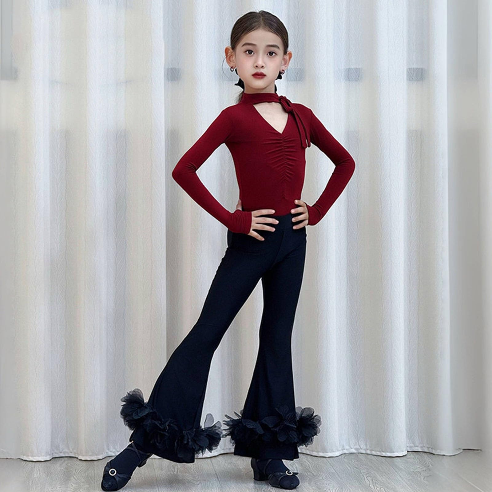 Conjunto Profesional De Baile Latino For Niñas,Body De Baile Infantil