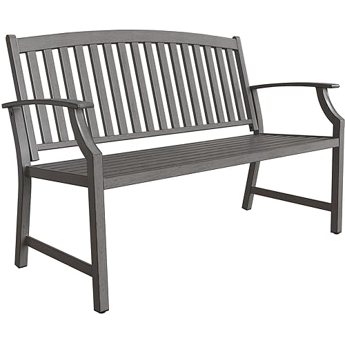 Grand patio 52" Farmhouse Outdoor Bench, Garden Benches with Rust