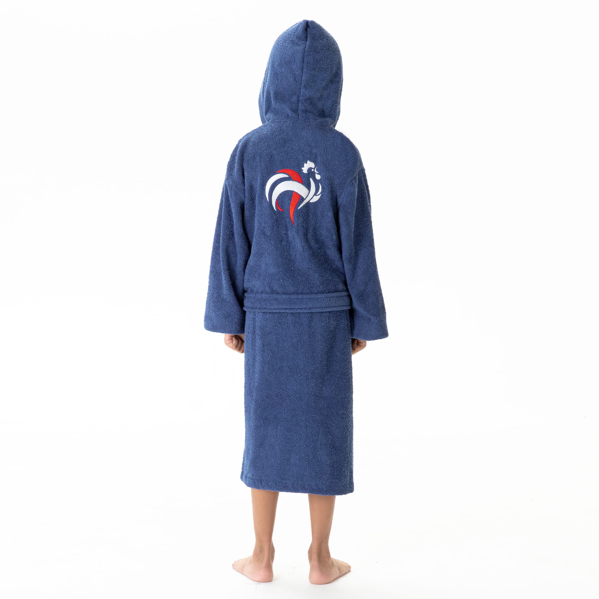 FFF Champions Peignoir Enfant | 100% Coton | OEKO-TEX | Bleu