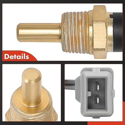 Miniatura 7 de A-Premium Sensor de temperatura del refrigerante del motor 2 pines compatible con Hyundai Elantra 2007-2012, Tucson 2005-2009, Tiburon 2006-2008 y