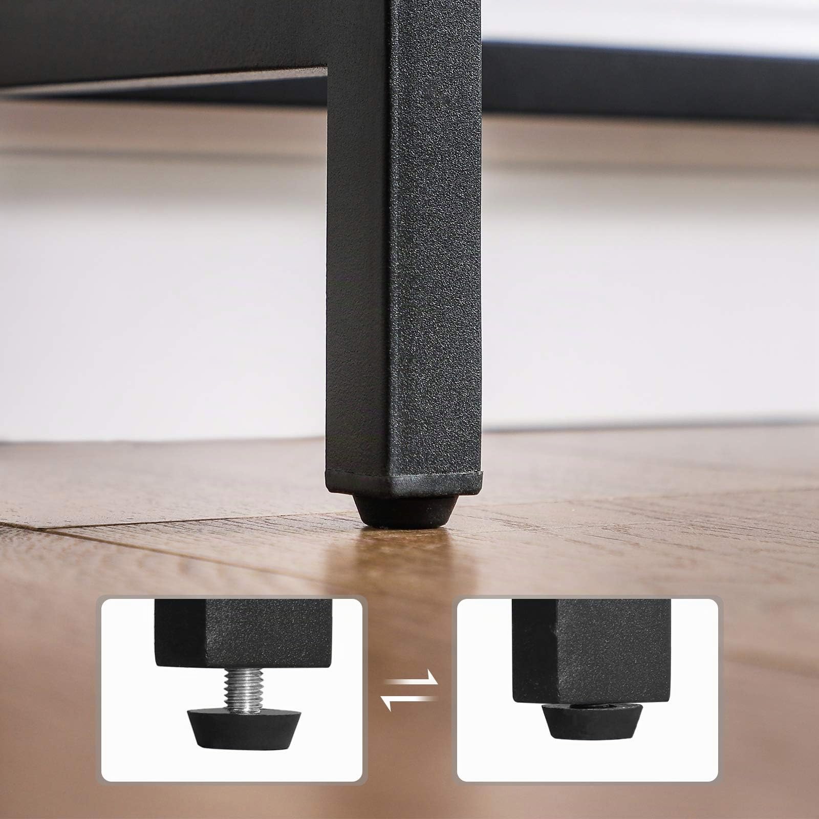 VASAGLE Konsolentisch, Flurtisch, Beistelltisch, Eingangsbereich, Wohnzimmer, stabiles Stahlgestell, Industrie-Design, vintagebraun-schwarz LNT020B01, Normale, 120×23×74 cm