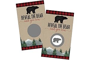 Unveil the Wild: Paper Clever Party's Lumberjack Baby Shower Scratch-Off Cards