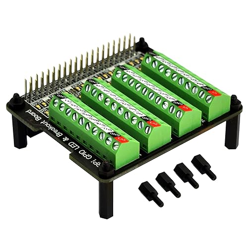 Miniatura 4 de HCDC RPi GPIO Status LED y bloque de terminales Breakout Board HAT para Raspberry Pi A+ 3A+ B+2B 3B 3B+ 4B
