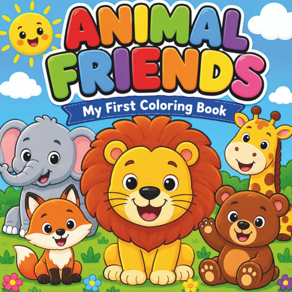 Animal Friends: My First Coloring Book: 30 Big, Simple Animals for Toddlers and Preschoolers to Color (Bold & Easy: My First Coloring Book)