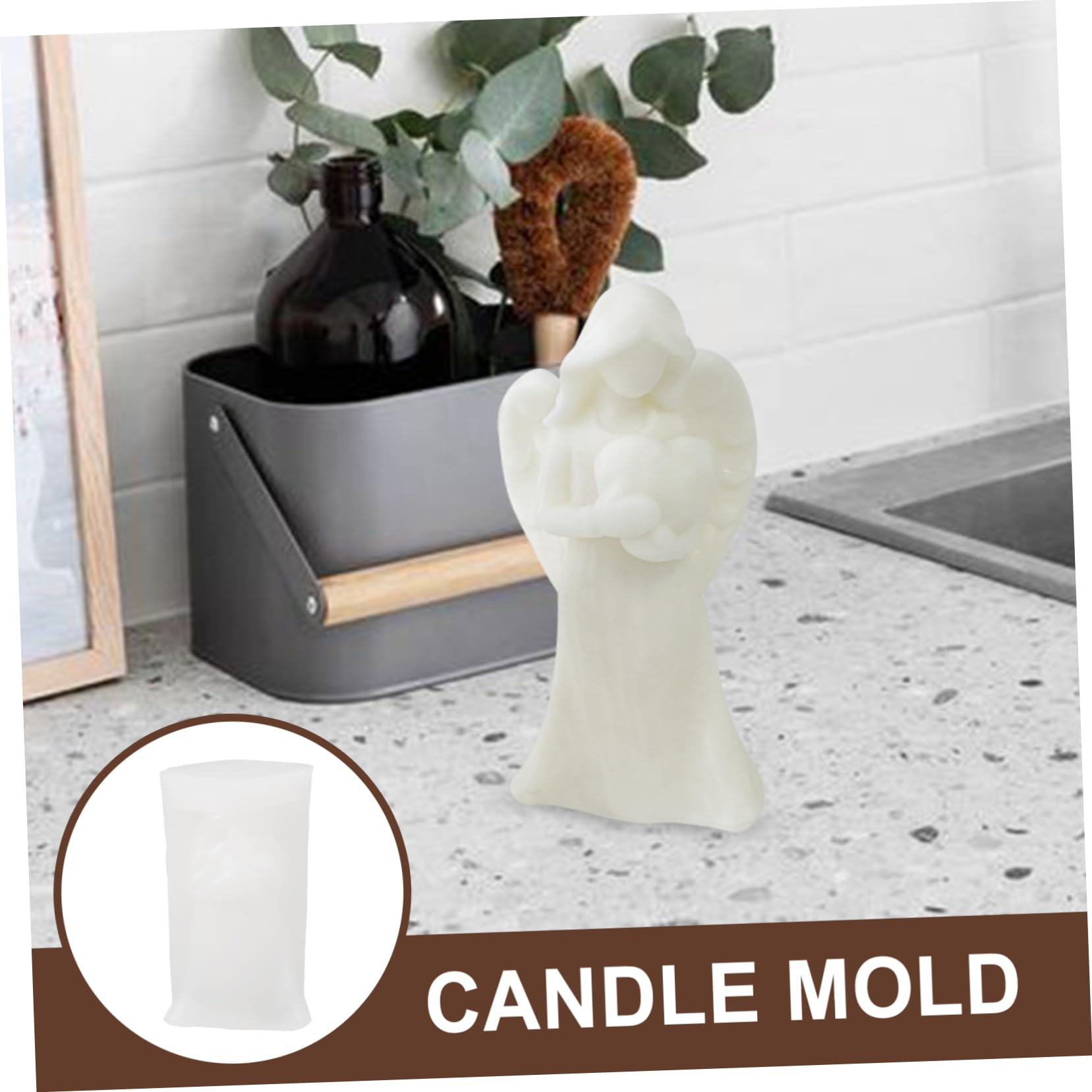 SEWACC 3piezas Molde Para Velas Forma De Ángel Para Jabón y Para Actividades Familia y Decoraciones Artesanales