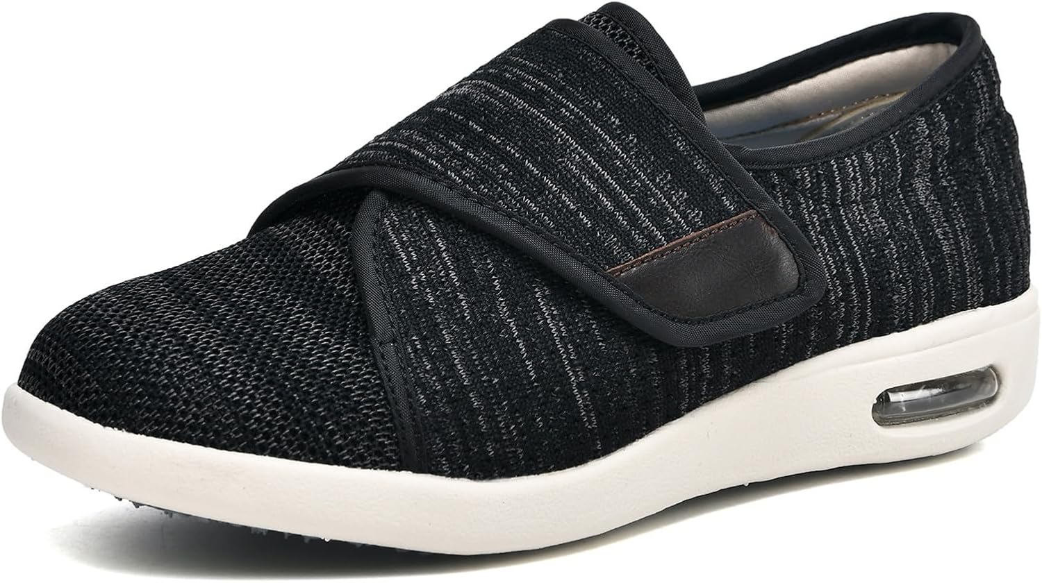 Women's Diabetic Shoes with Adjustable Closure Wide Width Edema Shoes Non-Slip Elderly Swollen Feet Walking Sneakers