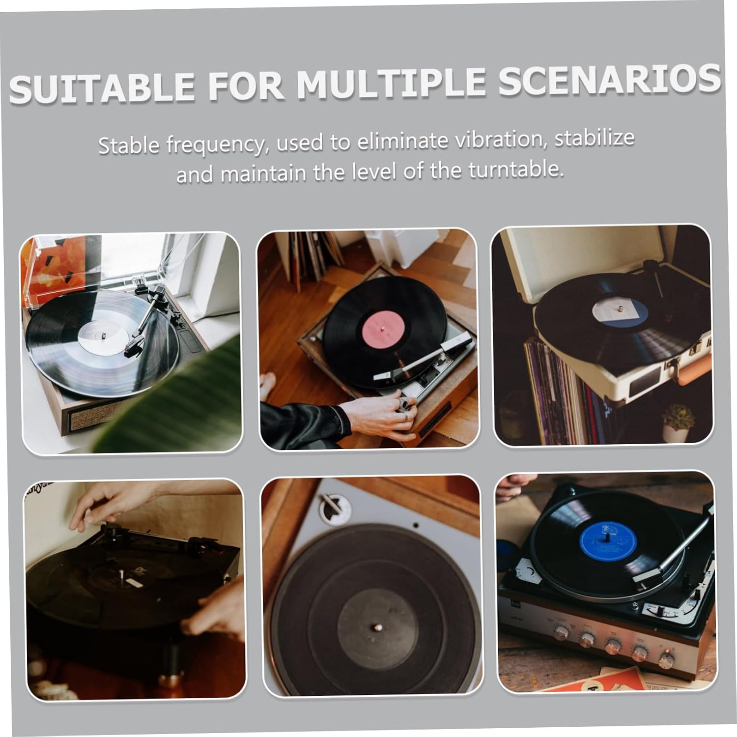 Aluminum Alloy Record Weight Stabilizer for Vinyl Disc Player Anti-Vibration Turntable Disc Clamp with Golden Finish Sturdy Metal Stabilizing Accessory for Record