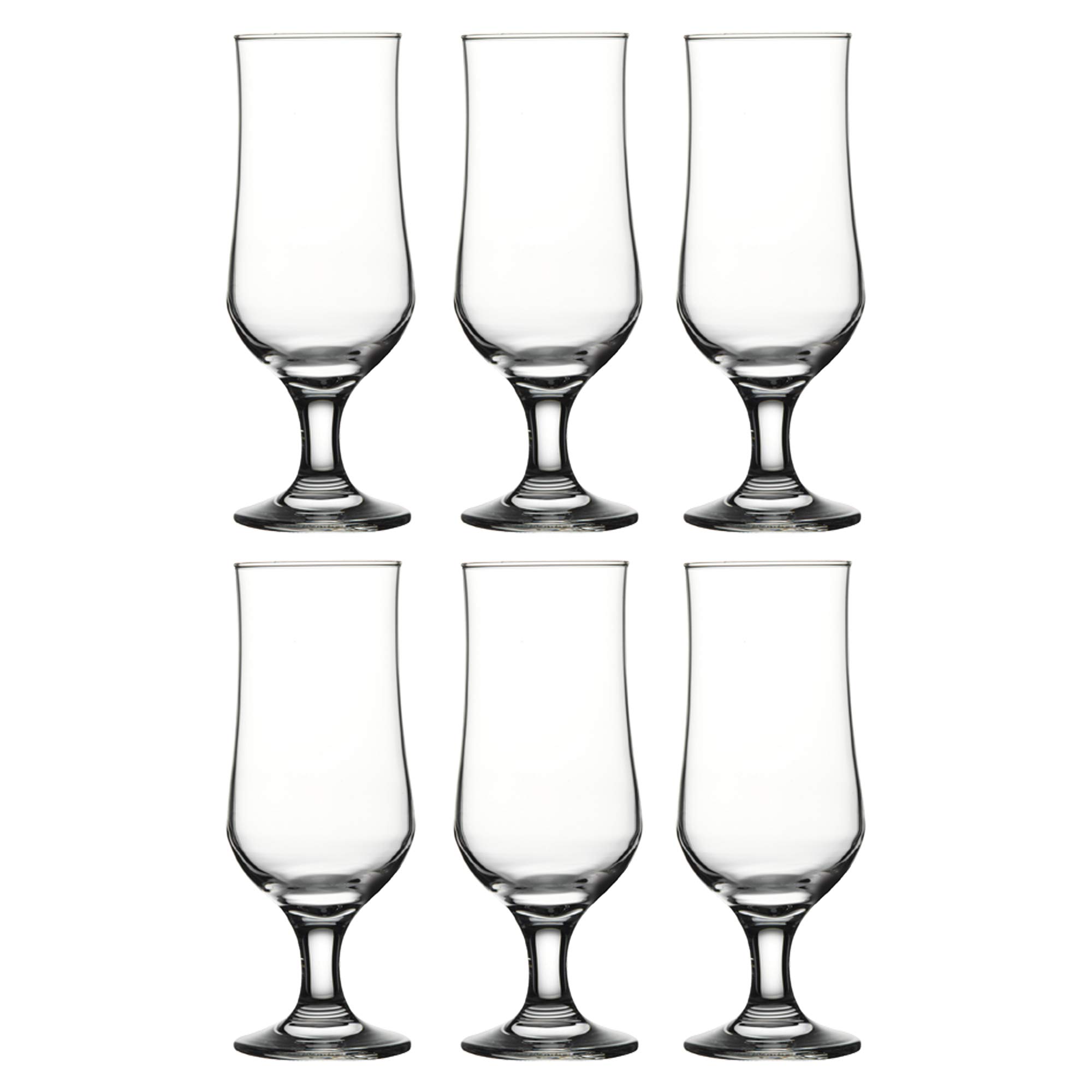Queensway Home & Dining 385ml Stemmed Beer Glass Set 6 Tulip Pilsner — image 1