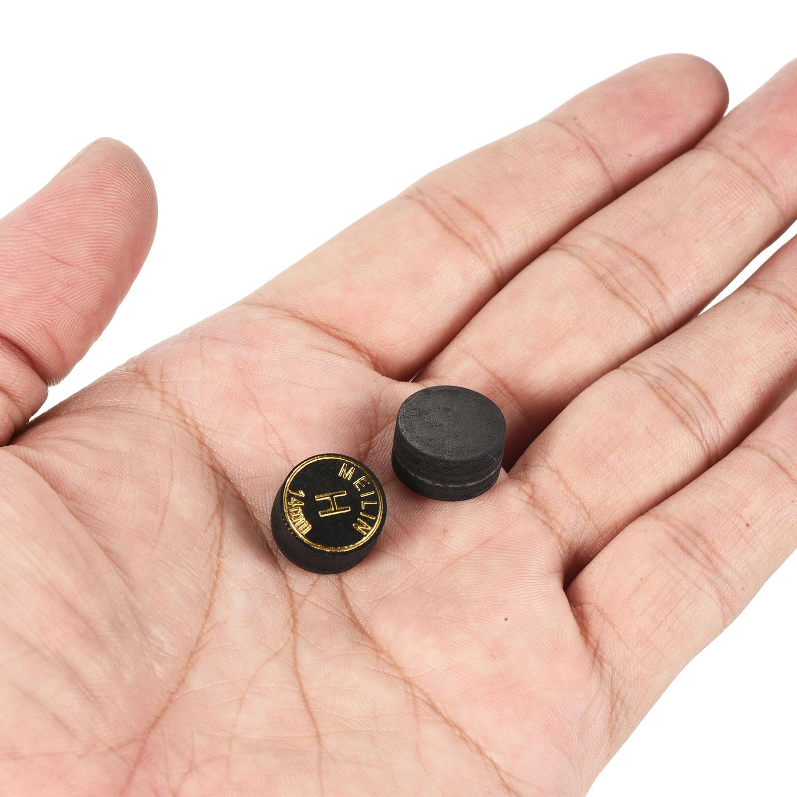 PATIKIL Kit Punte Per Stecca Da Biliardo Laminato - Set 4 Punte In Ecopelle (H/M/S/2S), Diametro 12mm - Foto 2