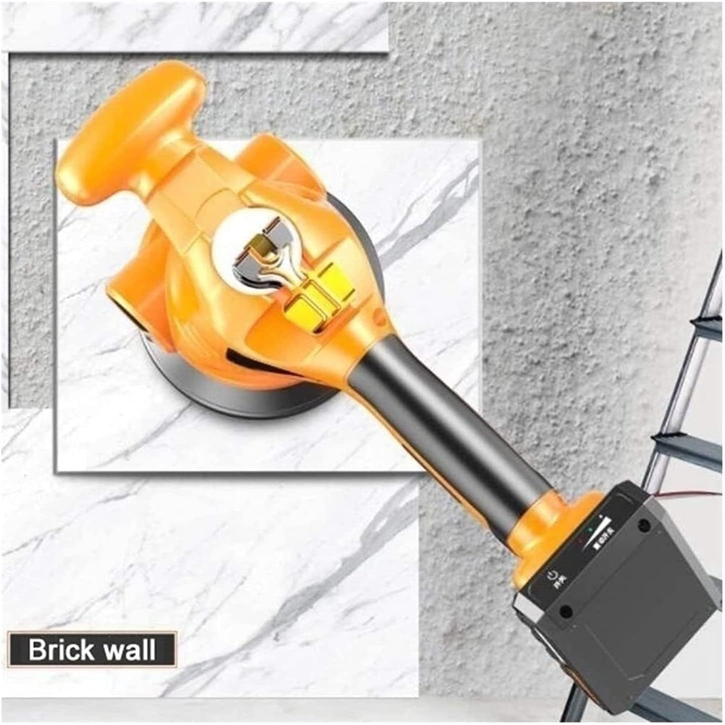 電動タイル振動セット、14000rpmハンドヘルドタイル振動マシン、6段階調整 40-300cmセラミックタイル用自動タイルツール、バッテリー2個付  進化版 充電式 タイルマシン、5速度調整 タイルバイブレーター
