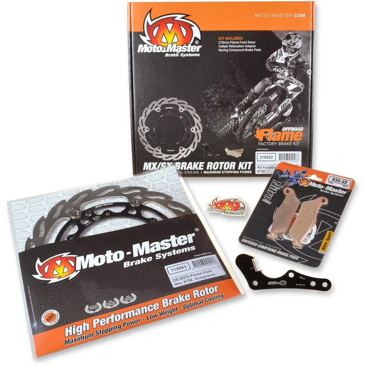 Moto Master Kit Disco Freno Moto Floating Ø270 Mm Con Disco Freno Moto Anteriore, Pastiglie Freno Moto, Adattatore Per Pinza Freno Moto - 4