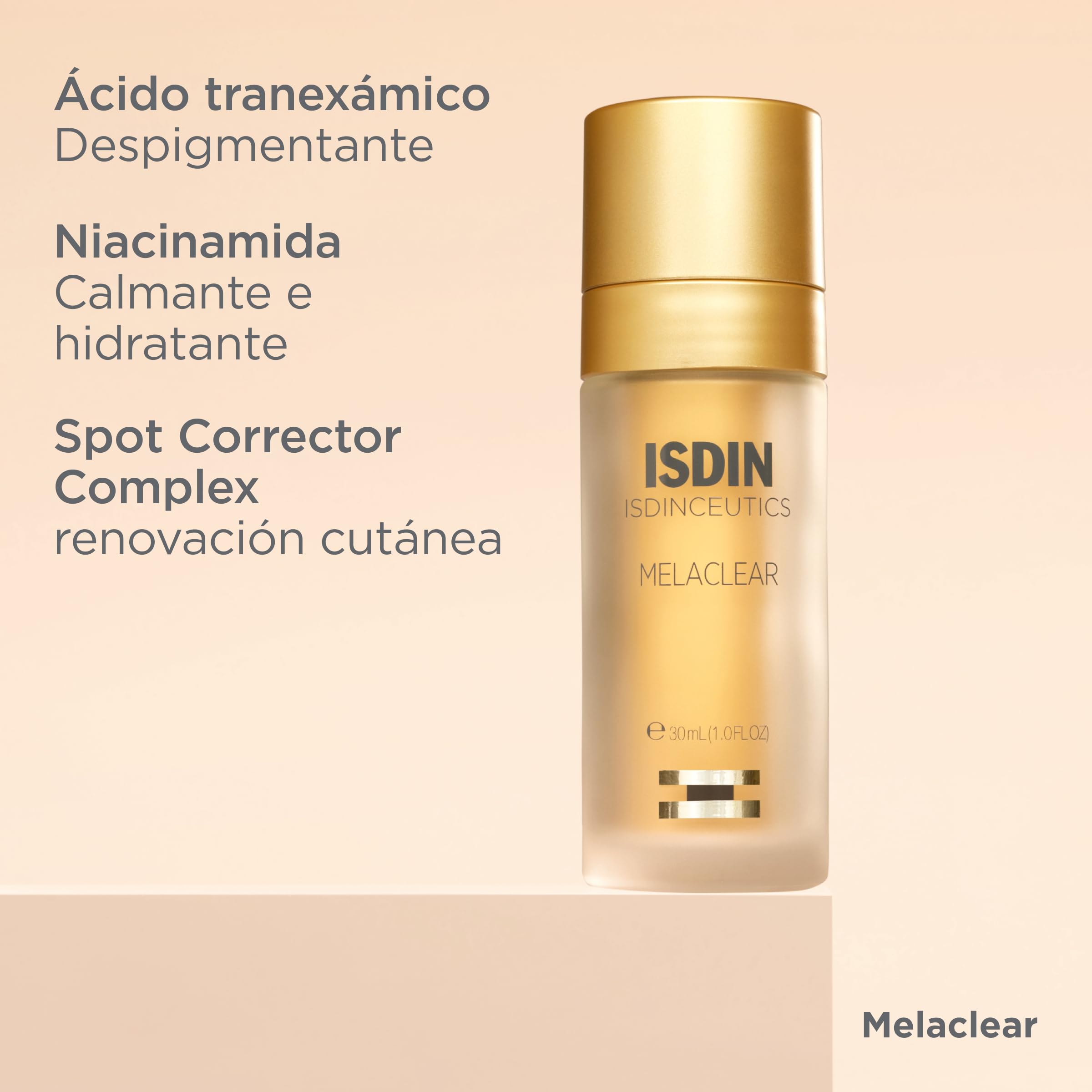 ISIDN Isdinceutics Melaclear Sérum Antimanchas con Ácido Tranexámico y Niacinamida, Reduce las Manchas de la Piel Rápidamente, 1,8% 30 ml