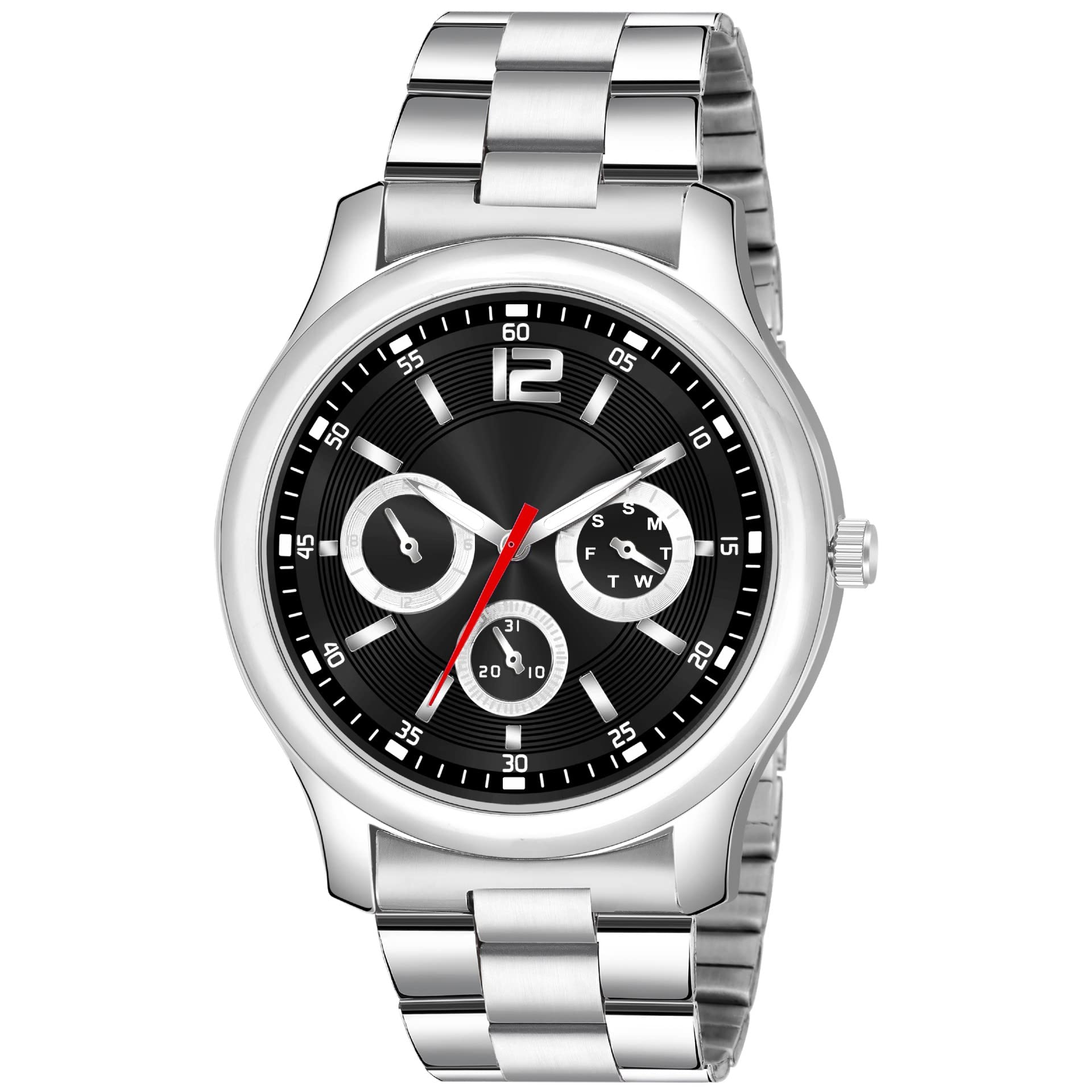 KIARVI GALLERY Black Dial Metal Strap Aanalog Watch for Boys and Men (B07VH7YPD4) Amazon Price History, Amazon Price Tracker