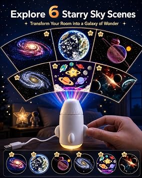 Planetarium Projector Pro 2025, Galaxy Projector 13 in 1 HD Planetarium Star Projector for Bedroom 360 Degree Rotating Star Light with Adjustable Knob and Timer for Kids, Ceiling, Gift, Room