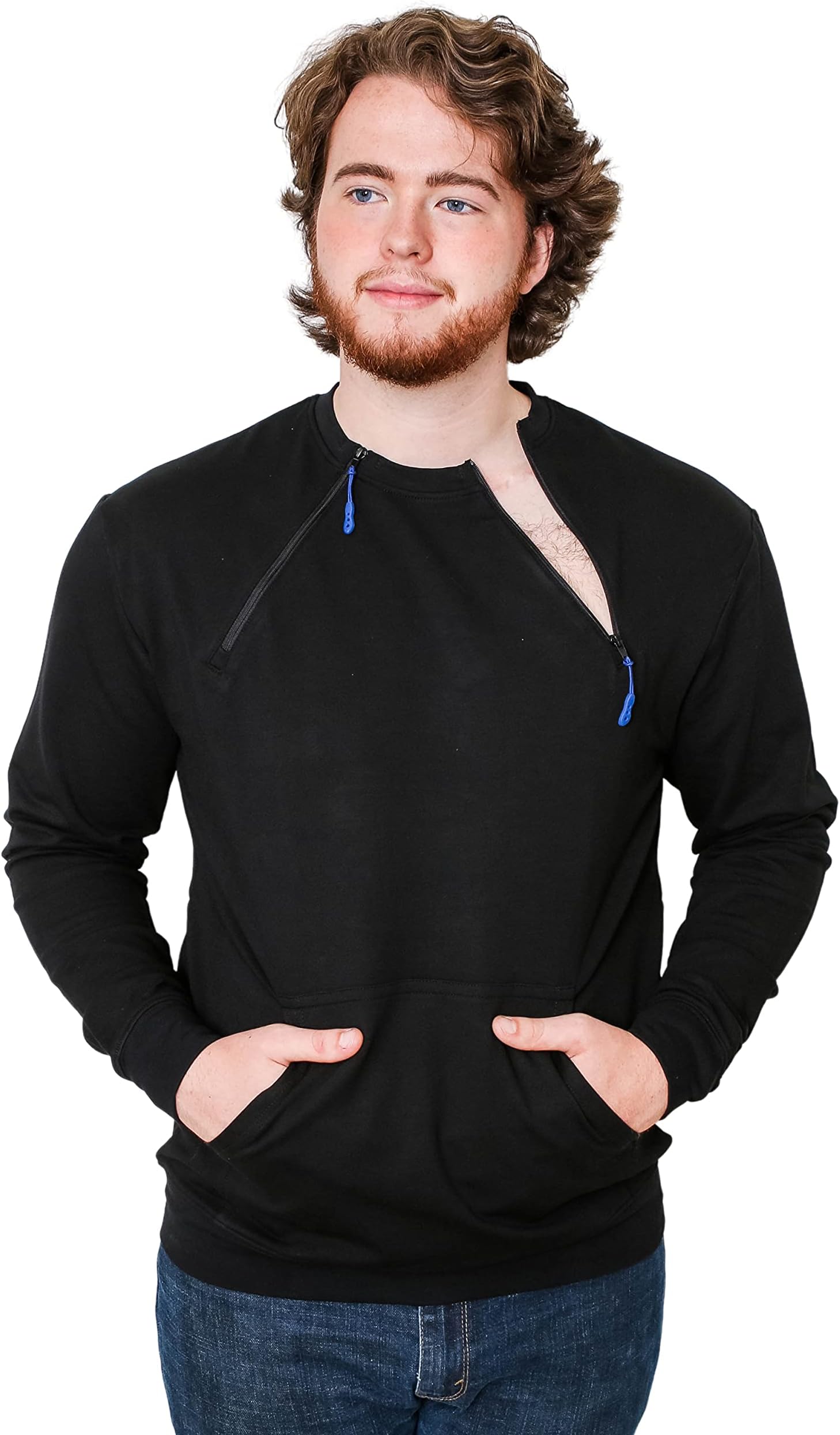MandMPort & Central Access Sweater for Hemodialysis & Chemotherapy with Dual Zippers