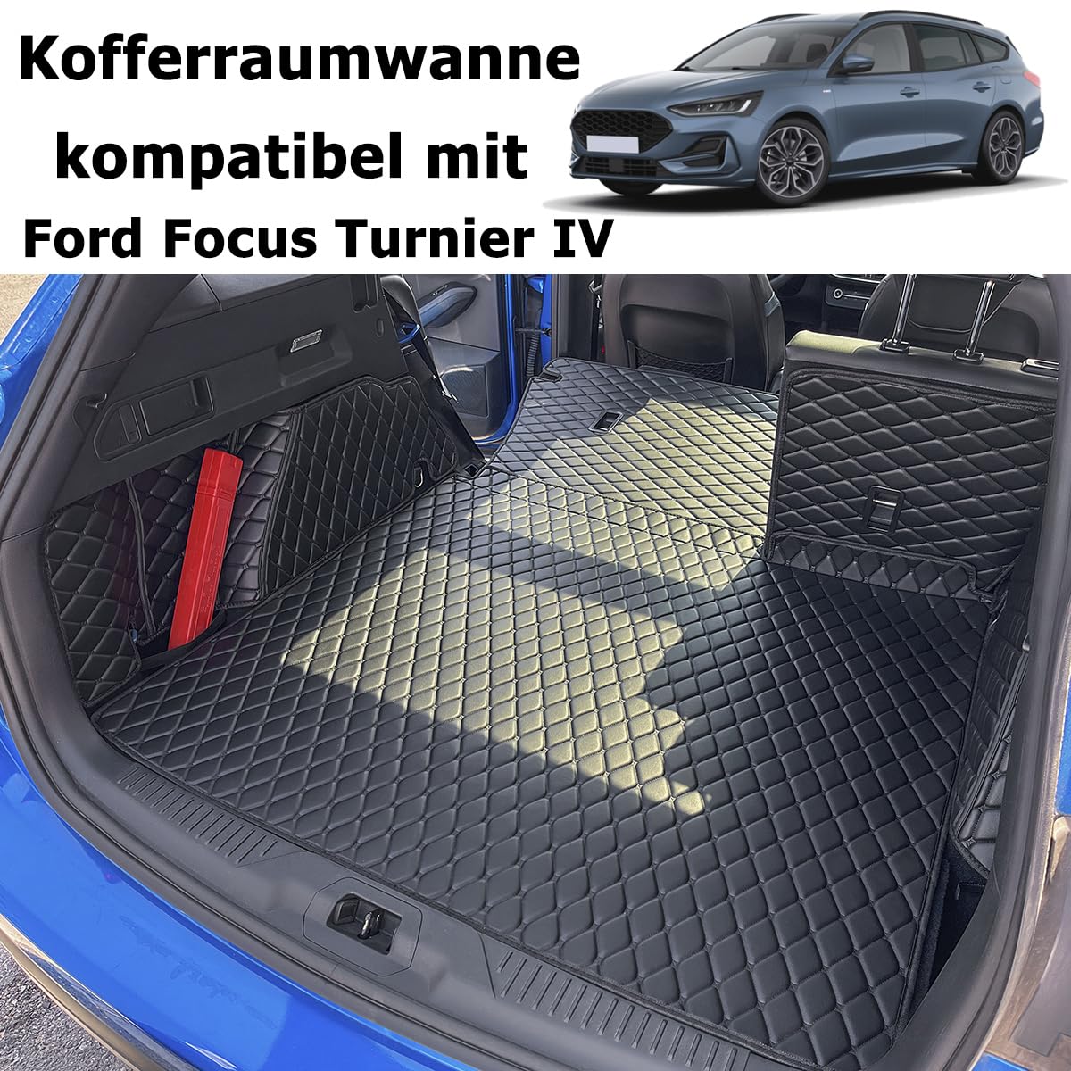 Kofferraumwanne für Ford Focus IV Turnier Kombi ab 9/2018 | Focus IV Turnier (obere/hohe Position) Kofferraummatte kofferraum schutzmatte
