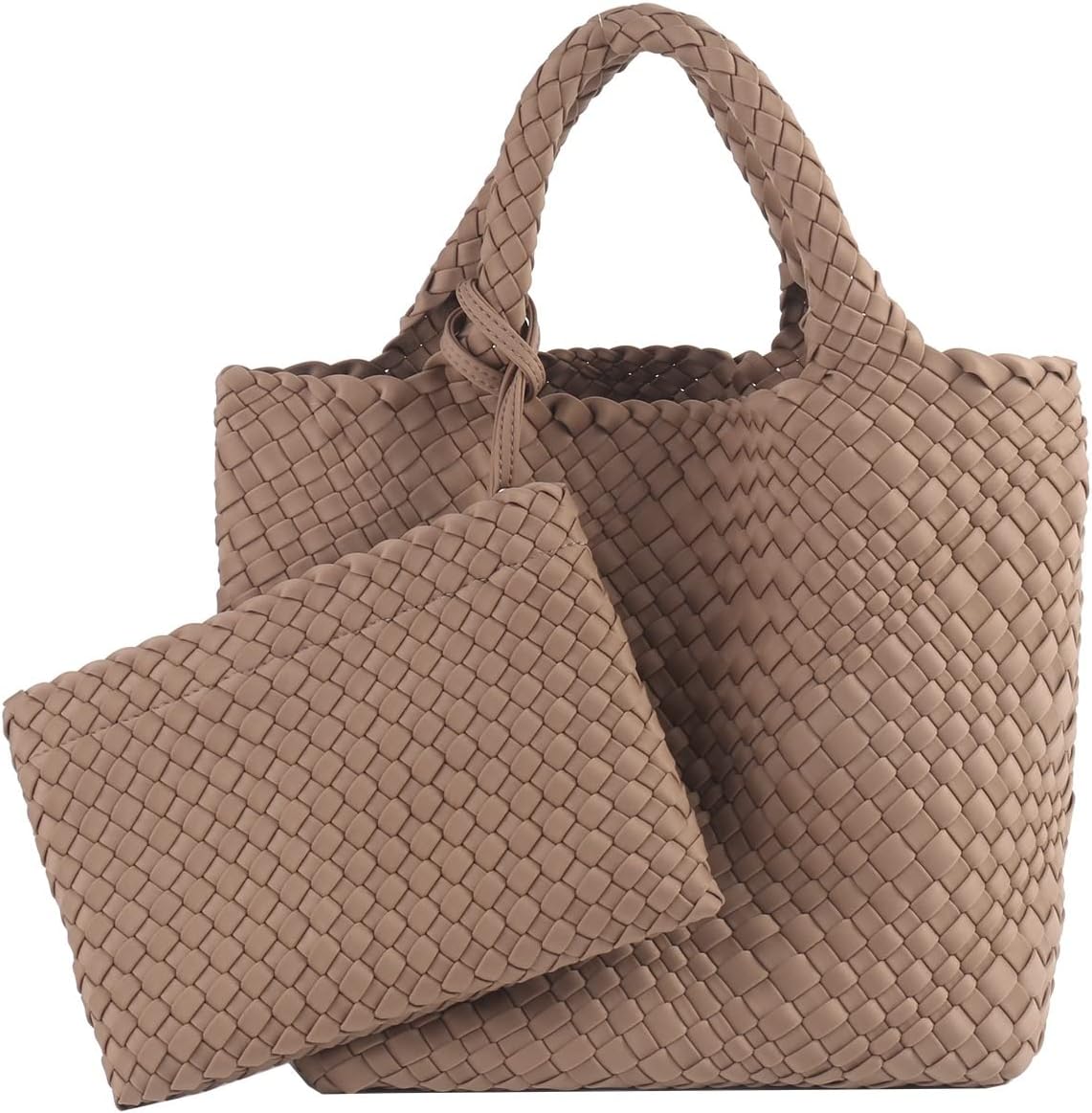 Large Woven Neoprene Tote Bag for Women’s Travel and Shopping