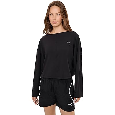 PUMA Cloudspun Ribbed Slouchy Long Sleeve Tee puma black