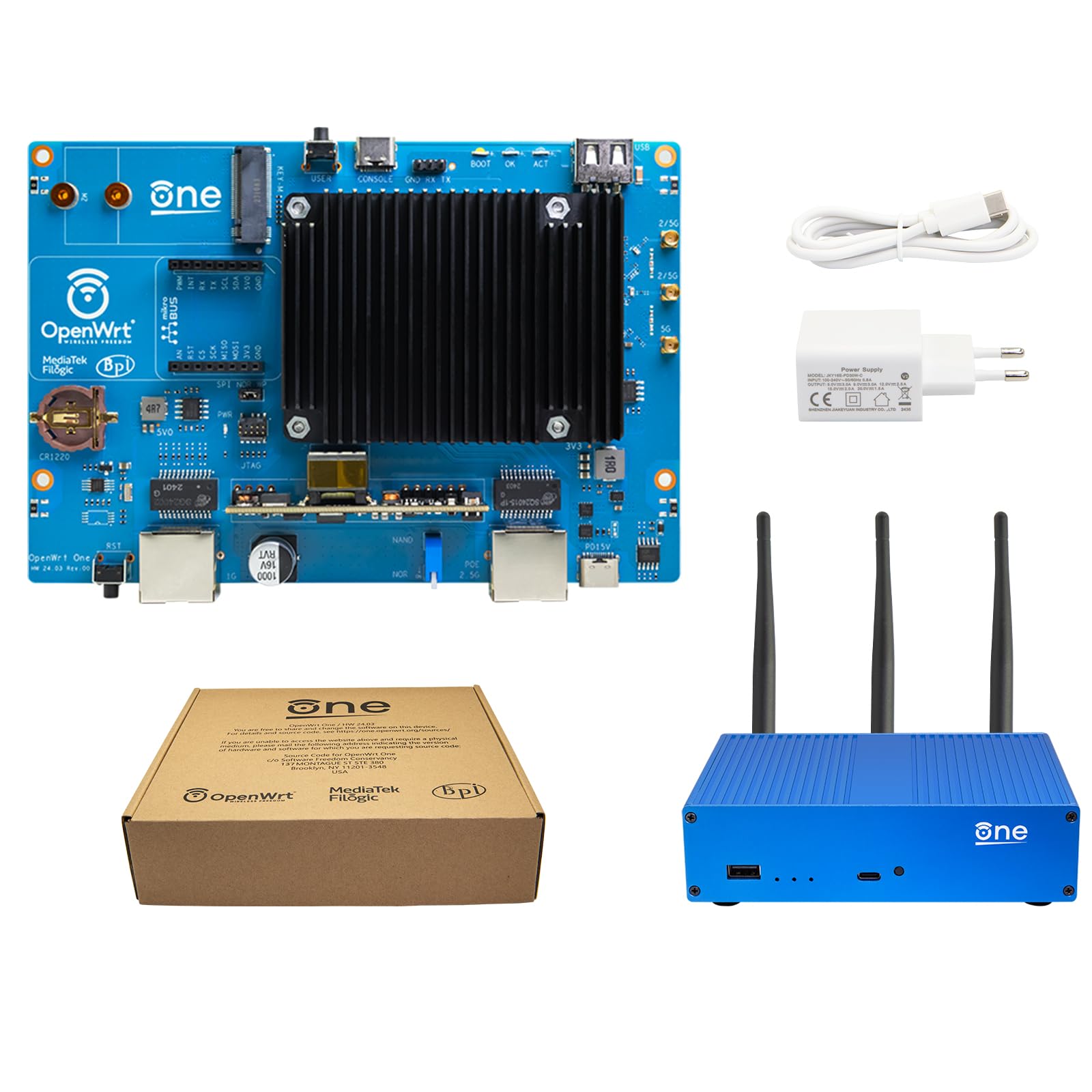 youyeetoo Banana Pi OpenWrt One - AP-24.XY Official OpenWrt WiFi 6 Router Motherboard