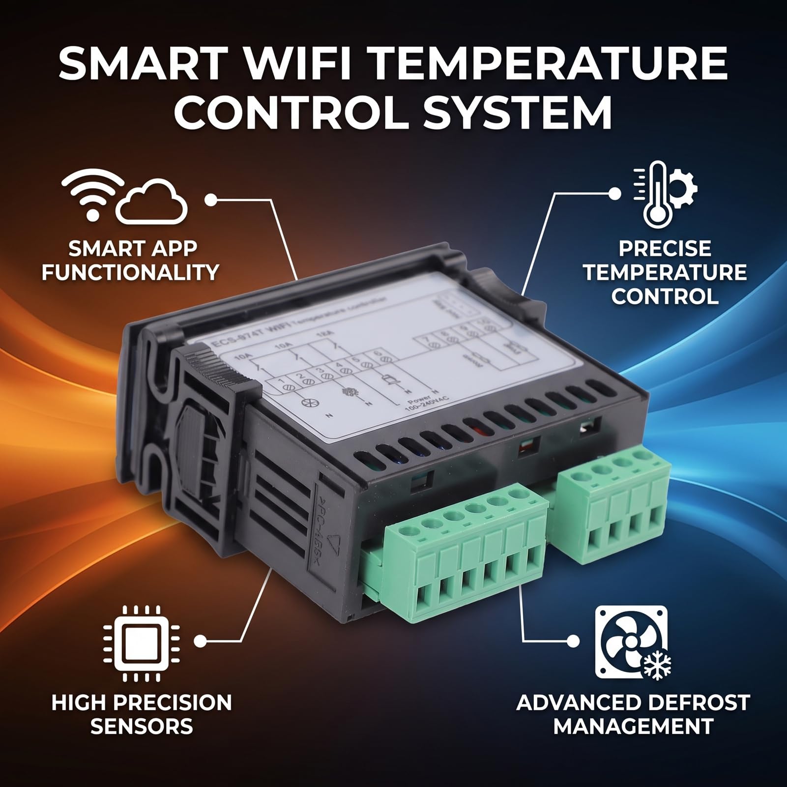 Zerodis Termostato Digitale con Regolatore di Temperatura, Raffreddamento