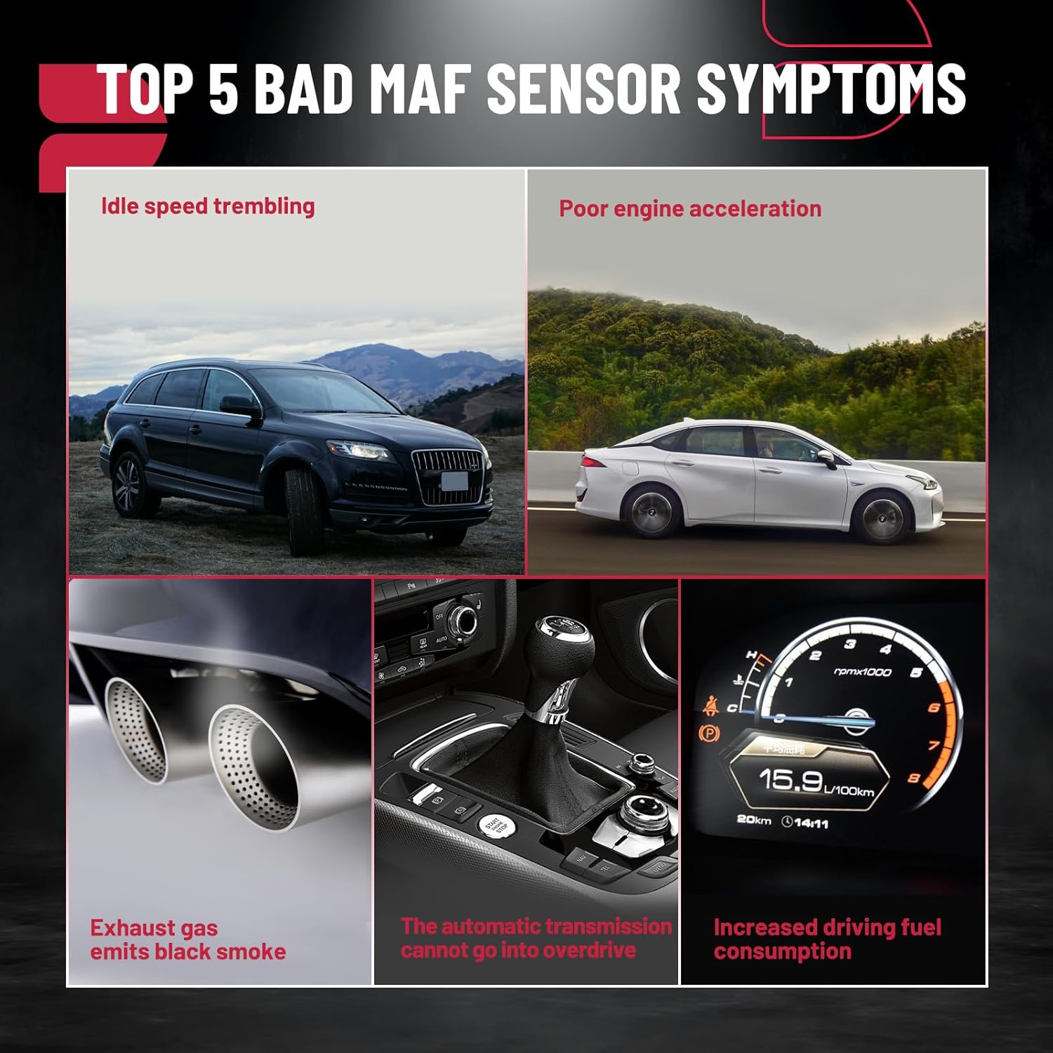 BDFHYK Mass Air Flow Sensor Meter MAF 22680-AA380 Compatible with Subaru Forester 2009-2014, 2008-2014 Impreza 2008-2014 Legacy 2008-2014 Outback 2.0L 2.5L 3.6L