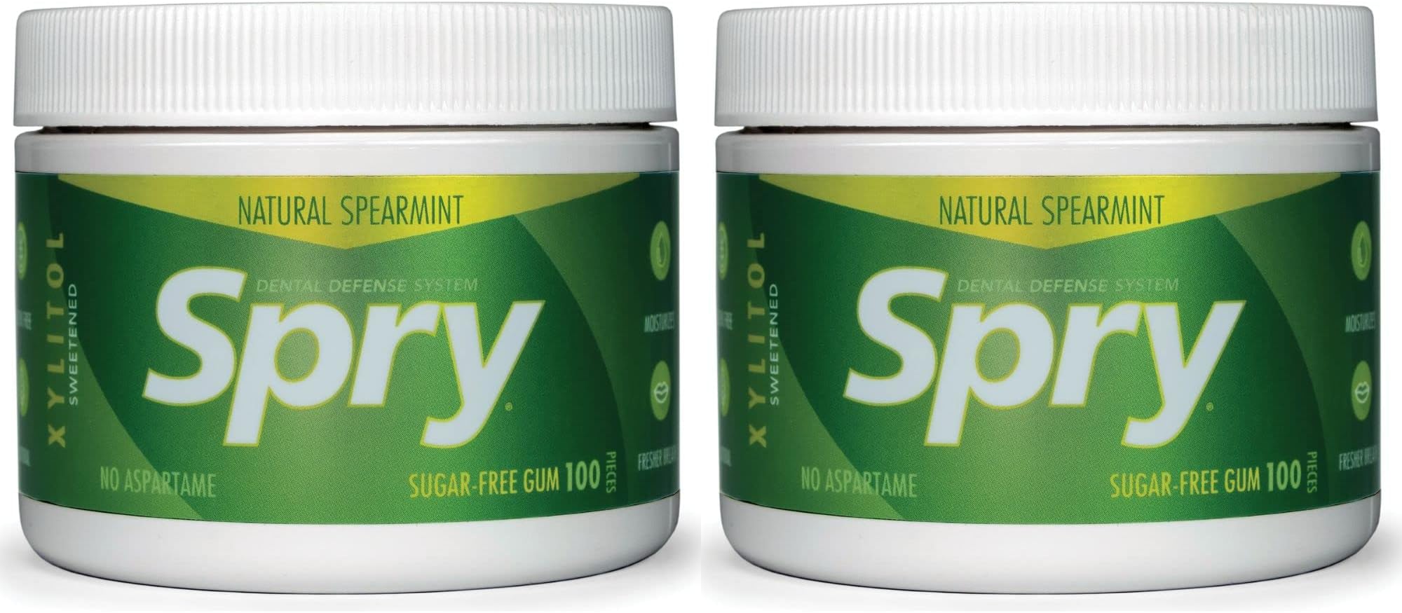 PUR GUM 100 Xylitol Chewing Gum, Cool Mint,Spearrmint