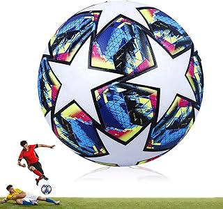 Forhome Championsleague Ball,Pallone da Calcio di Dimensioni 5 per Bambini e Adulti,Pallone da Calcio con Dimensioni Standard e Dimensioni Ufficiali