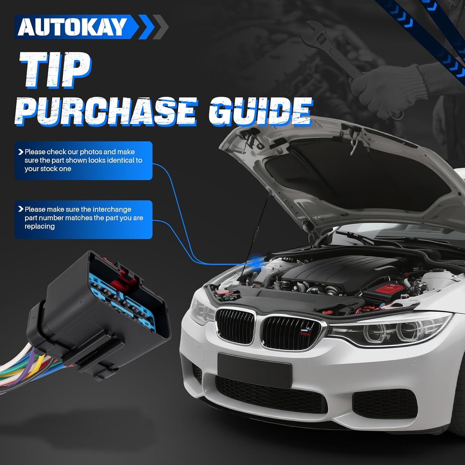 AUTOKAY 2 Set Door Harness Connector Wiring Pigtail for Jeep Grand Cherokee WJ Wrangler