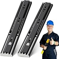 Vista 9 de YENUO - Deslizadores de cajón de extensión completa de montaje lateral de 10 12 14 16 18 20 22 24 pulgadas con rodamiento de bolas, rieles de cajón