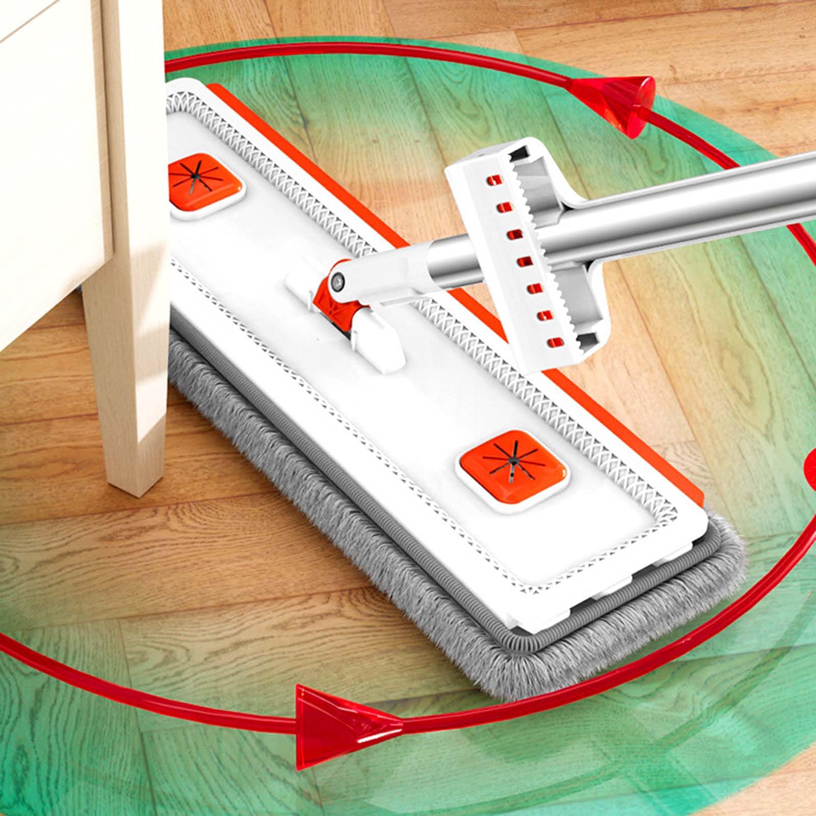Mopa Fregona con Paño Microfibra, Fregona para Limpieza De Suelos, Mopa Lavable Y Reutilizable con Gran Absorción, Limpiador De Suelos con Mango Ajustable para Cocina Baño Y Hogar