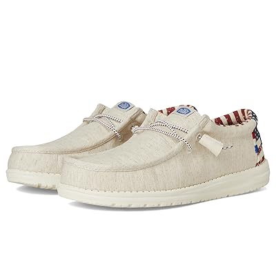Hey Dude Wally Patriotic Shoes Off White Patriotic