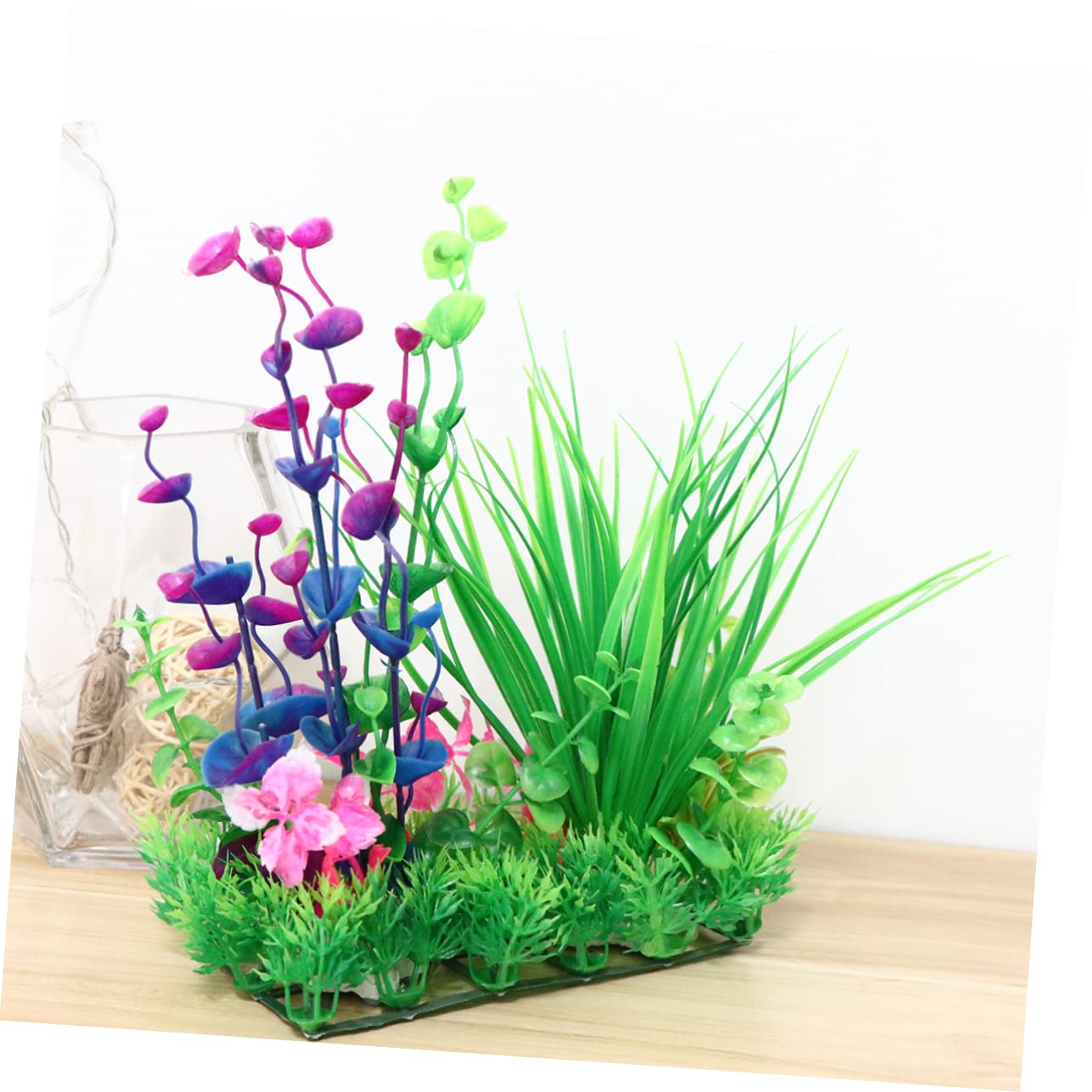 DOITOOL 3 Piezas Plantas de pecera Plantas Falsas Decoraciones de peceras para pecera decoración Artificiales de Acuario Algas Marinas Decorar Flores Falsas