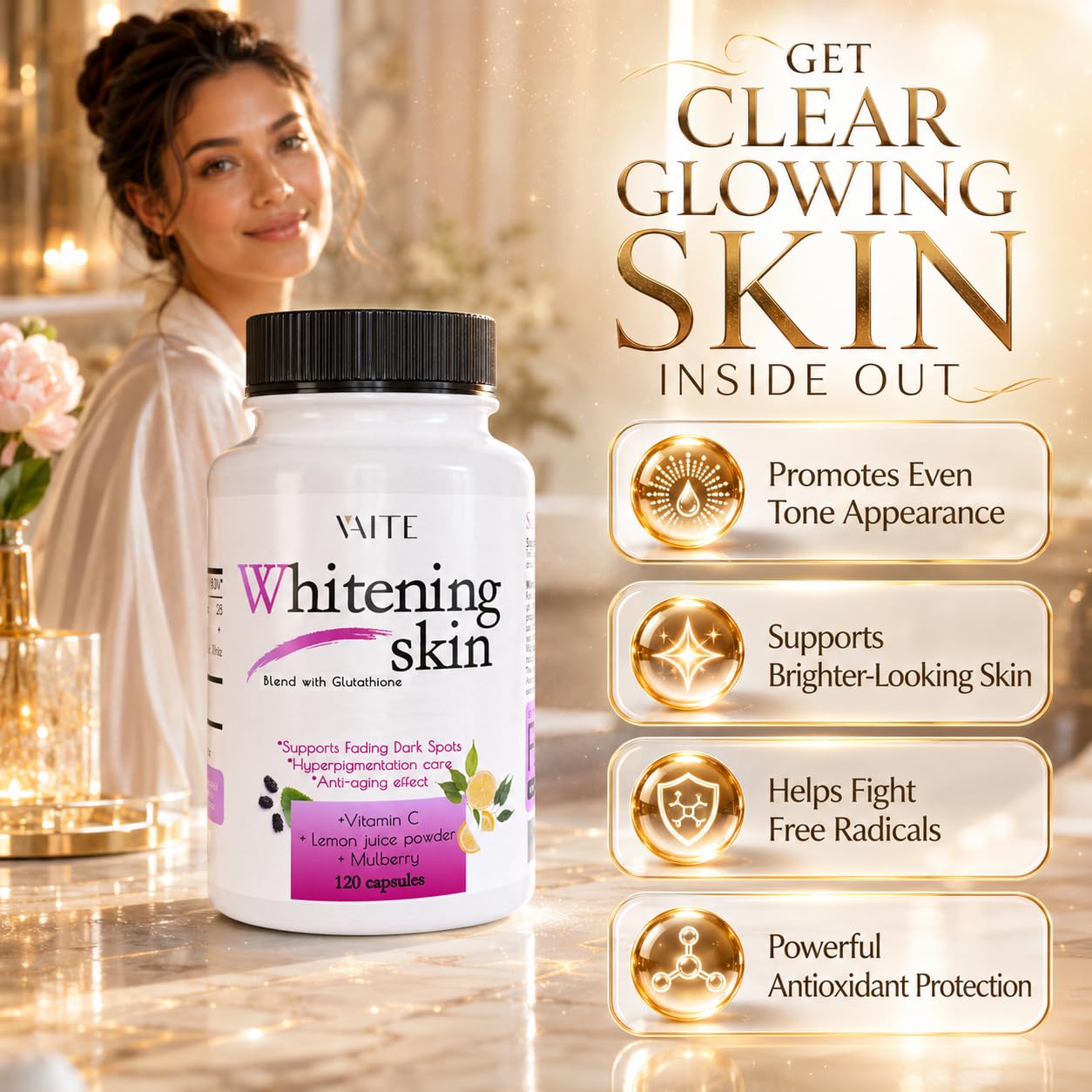 acne glutathione Amazon.com: VAITE Glutathione Whitening Pills - Dark Spots & Acne Scar  Remover - Vegan Skin Bleaching Pills with Anti-Aging & Antioxidant Effect