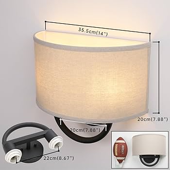 JIMUBEAM Industrial 2-Lights Wall Sconce Fixtures with Linen