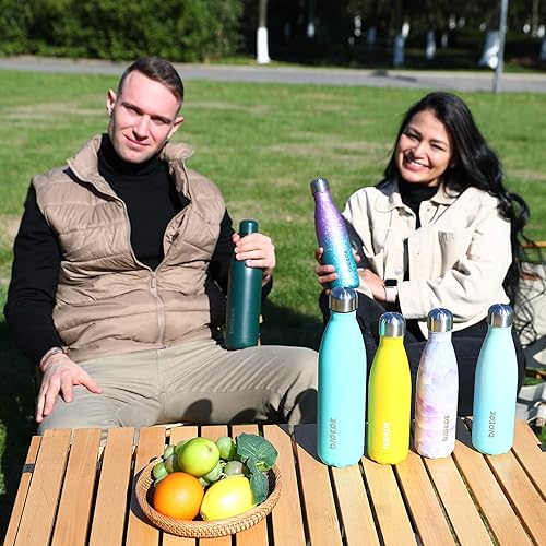 Miniatura 4 de BJPKPK Las botellas de agua aisladas del acero inoxidable de los niños guardan frío y caliente para la escuela, coral